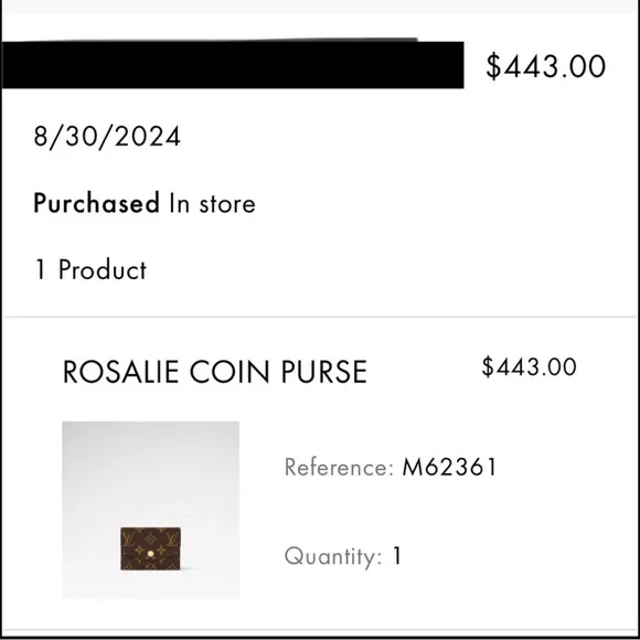 Louis Vuitton Rosalie coin purse 2024 - Picture 2 of 7